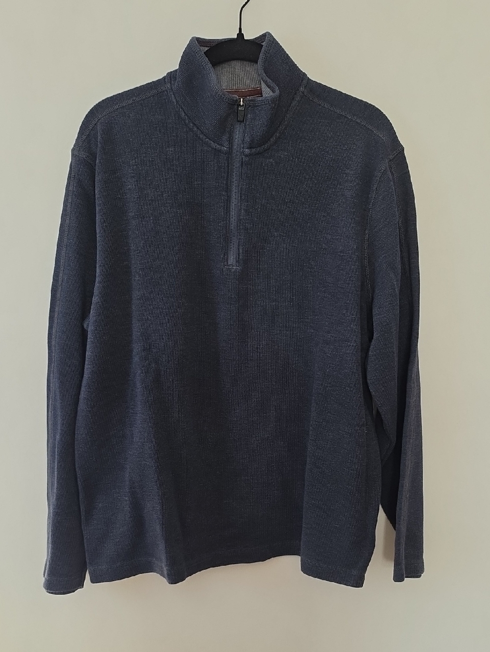 Eddie Bauer Navy Half-Zip Knit Pullover Sweater XL